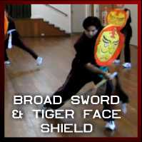 Broad Sword and Tiger Face Shield